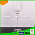 clear glass long stem candle holder, glass candle holder, candle holder